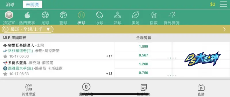 運彩不讓分意思